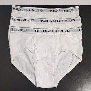 Polo Ralph Lauren Men's Classic White Briefs 3 Pairs Sz L
